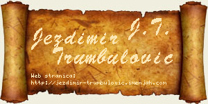 Jezdimir Trumbulović vizit kartica